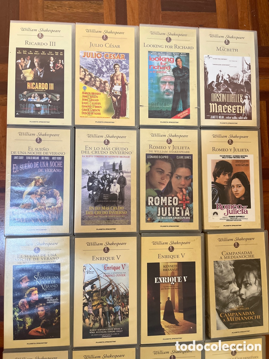 Cin&eacute;ma: colecci&oacute;n de William Shakespeare &ndash; Planeta DeAgostini (VHS).