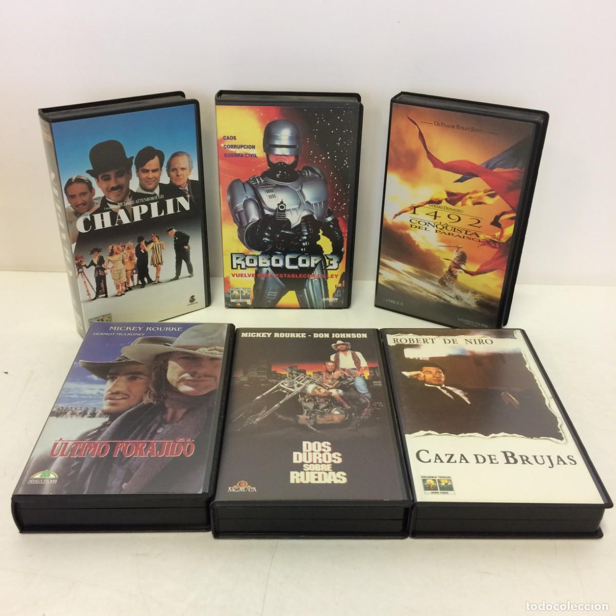 Cine: Pel&iacute;culas: lote de 41 Pel&iacute;culas VHS Grandes &Eacute;xitos de Hollywood - Chaplin, Robocop 3...