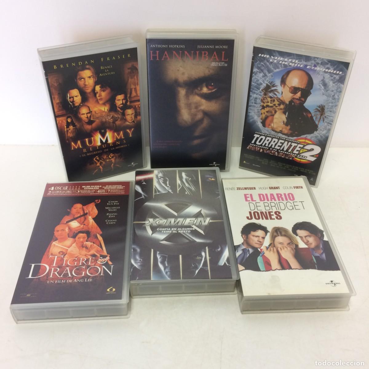 Cinema: Pel&iacute;culas: lote de 51 Pel&iacute;culas VHS + 2 Libros Gran Estreno 5 y caos - Hannibal, X-Men, Torrente ...