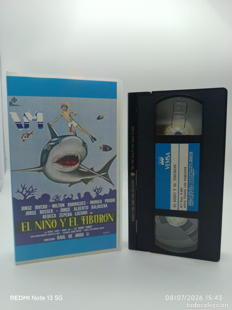 Cine: VHS-EL NI&Ntilde;O Y EL TIBURON
