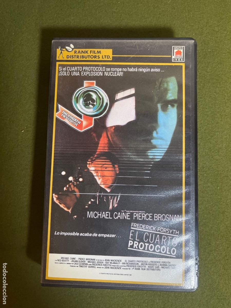 Cinema: VHS El Cuarto Protocolo The Fourth Protocol Michael Caine Pierce Brosnan Frederick Forsyth Rank Film