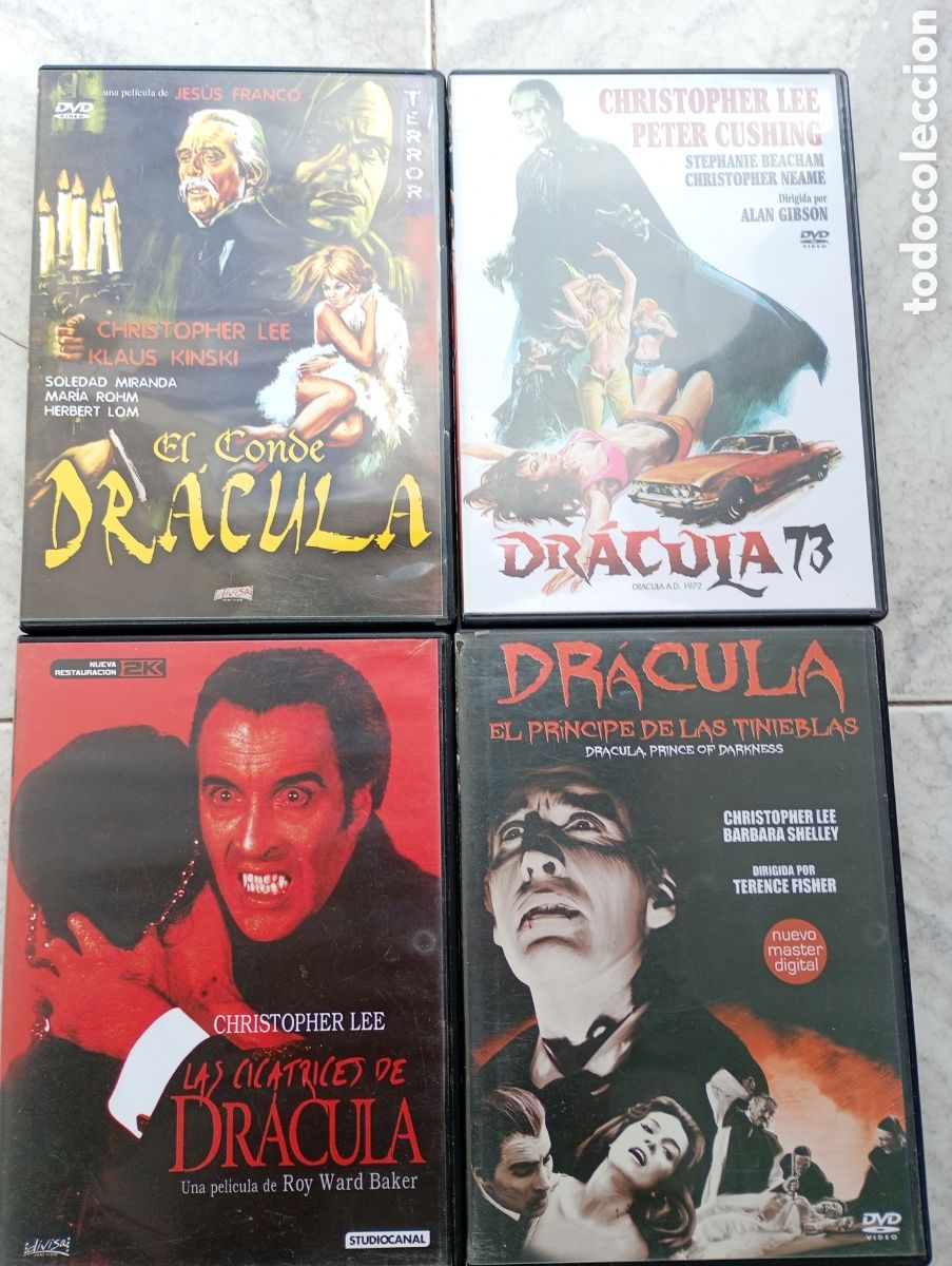 Cine: Lote 4 t&iacute;tulos DVD Dr&aacute;cula 73 El conde Dr&aacute;cula terror