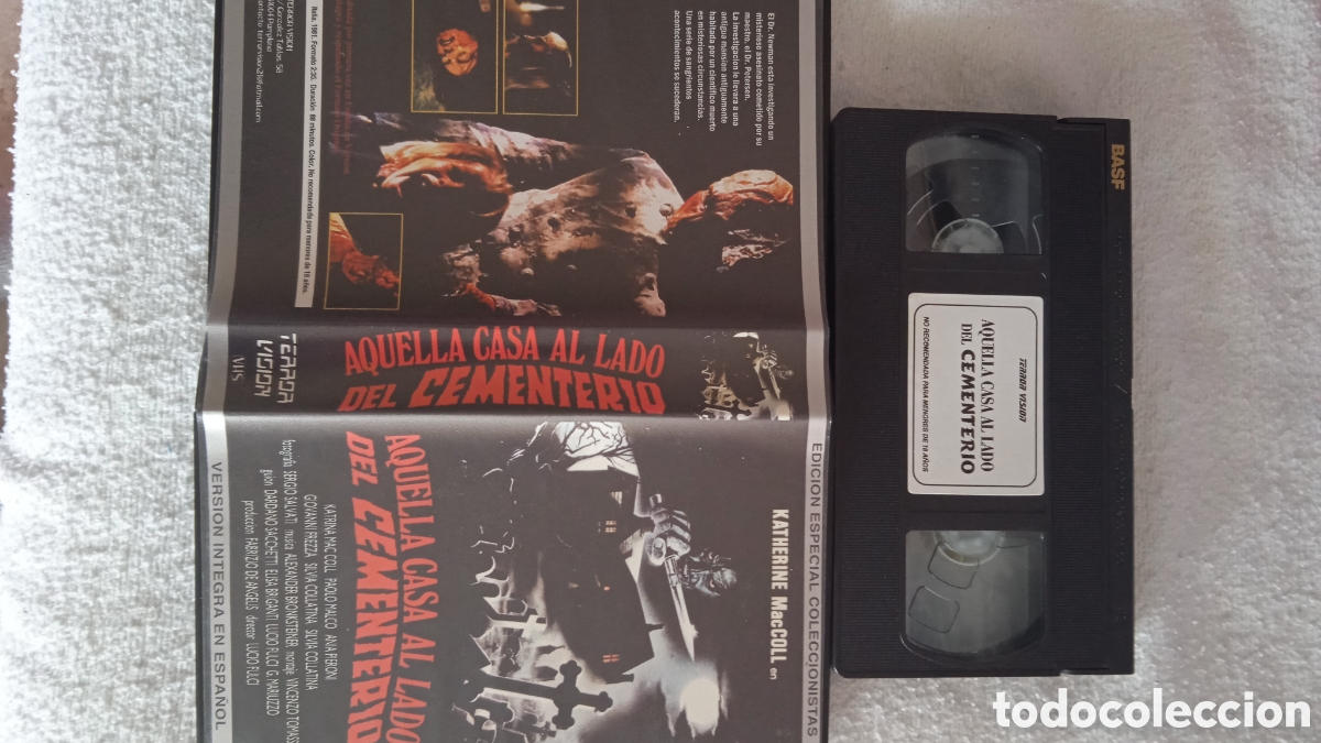 Cine: VHS Aquella Casa al Lado del Cementerio (The House by the Cemetery) Lucio Fulci Edici&oacute;n TerrorVision