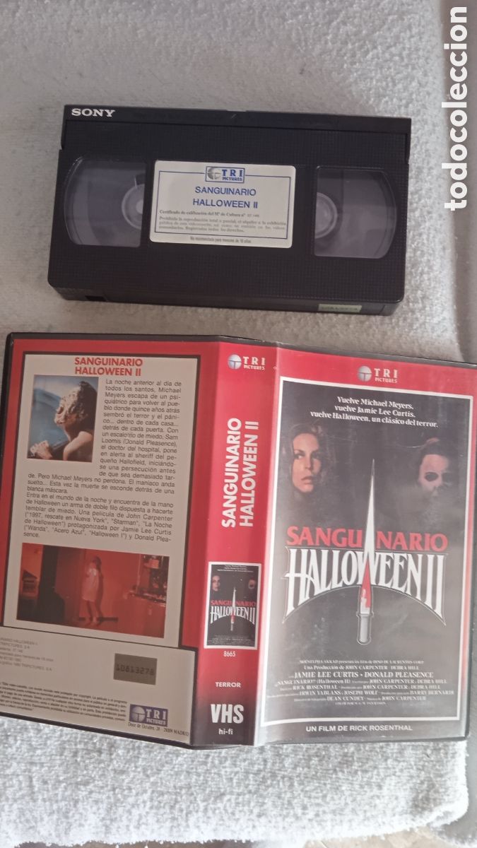 Cine: VHS Sanguinario Halloween II (Halloween II) &ndash; Edici&oacute;n Original TRI Pictures &ndash; Terror Cl&aacute;sico