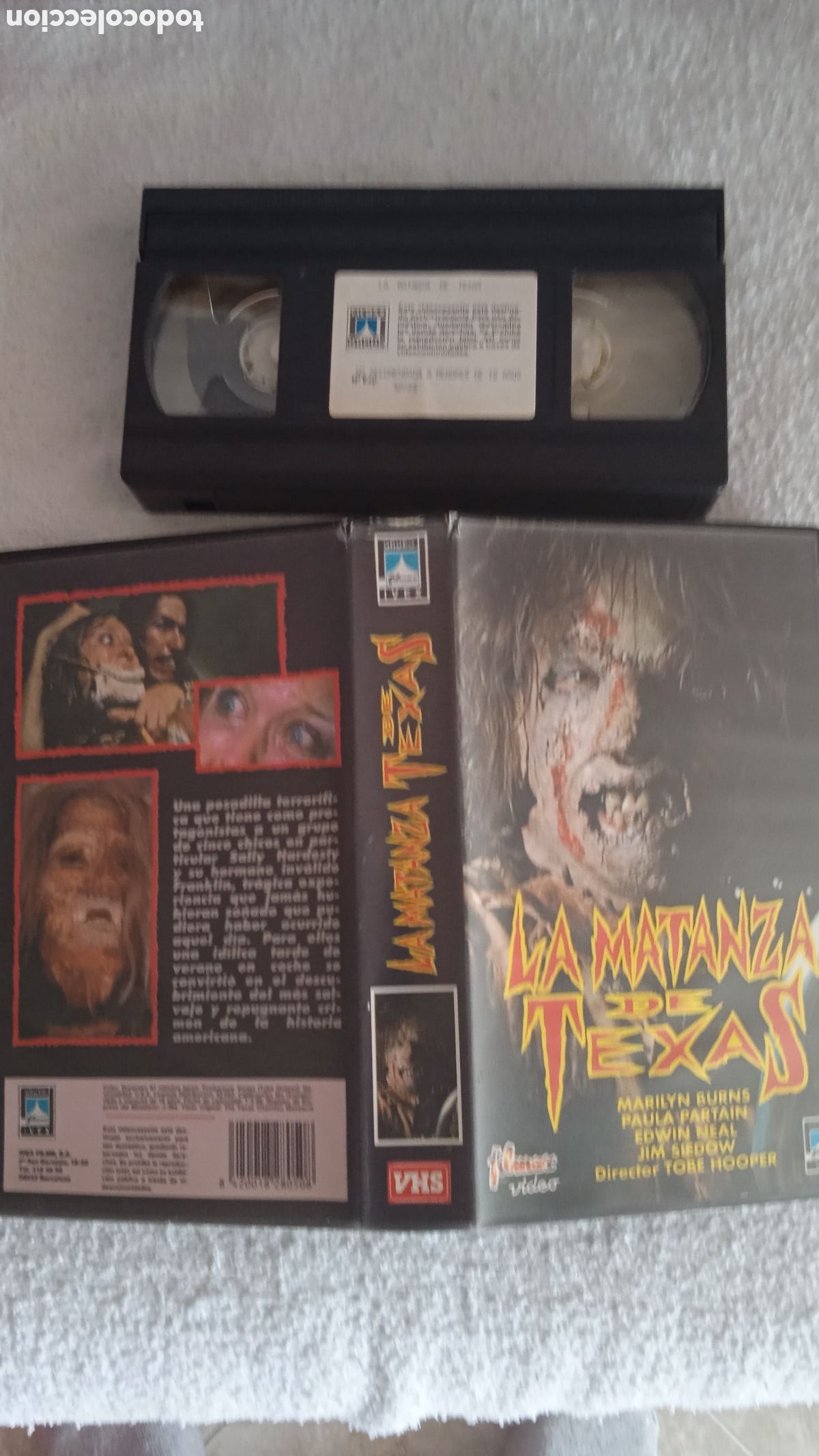 Cine: VHS La Matanza de Texas The Texas Chainsaw Massacre Edici&oacute;n Filmax Home Video Grupo IVEX Tobe Hooper