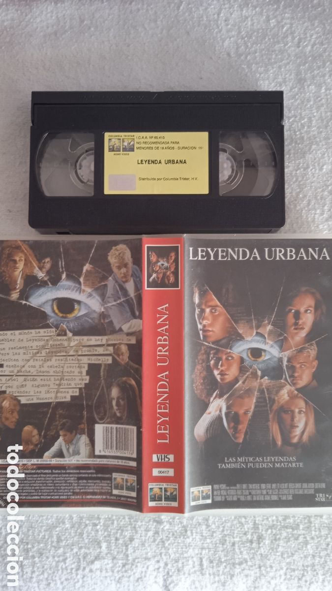 Cine: VHS Leyenda Urbana (Urban Legend) &ndash; Edici&oacute;n Original Columbia TriStar &ndash; Terror Slasher &ndash; Coleccionis