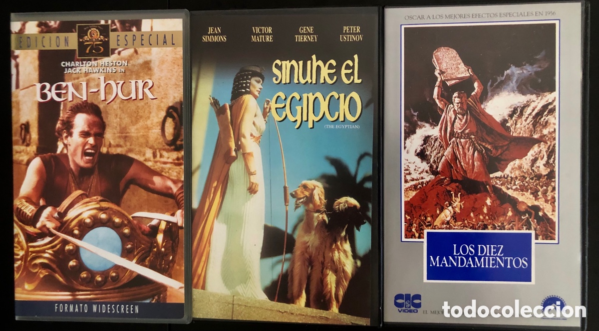 Cine: Cl&aacute;sicos Hollywood / P&eacute;plum - Ben-Hur / Los Diez Mandamientos / Sinuh&eacute; El Egipcio