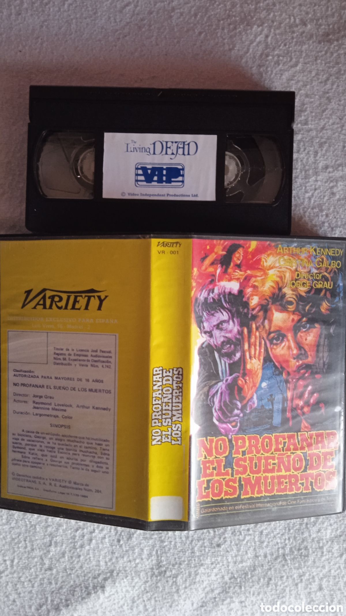 Cine: No Profanar el Sue&ntilde;o de los Muertos (1974) VHS Variety Primera Edici&oacute;n Espa&ntilde;ola | Culto Terror Zombi