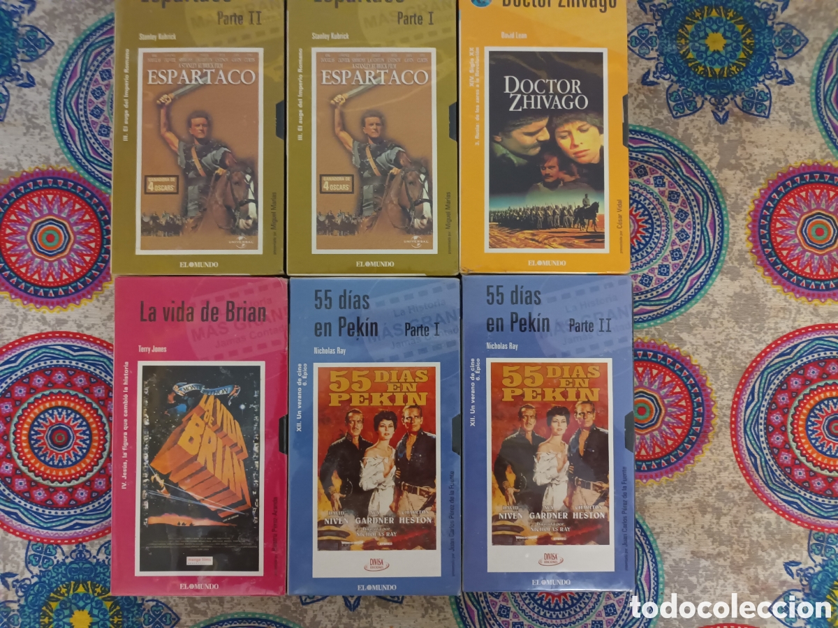 Cine: Lote de 37 VHS de la colecci&oacute;n La Historia m&aacute;s grande jam&aacute;s contada, de El Mundo. Todos precintados.