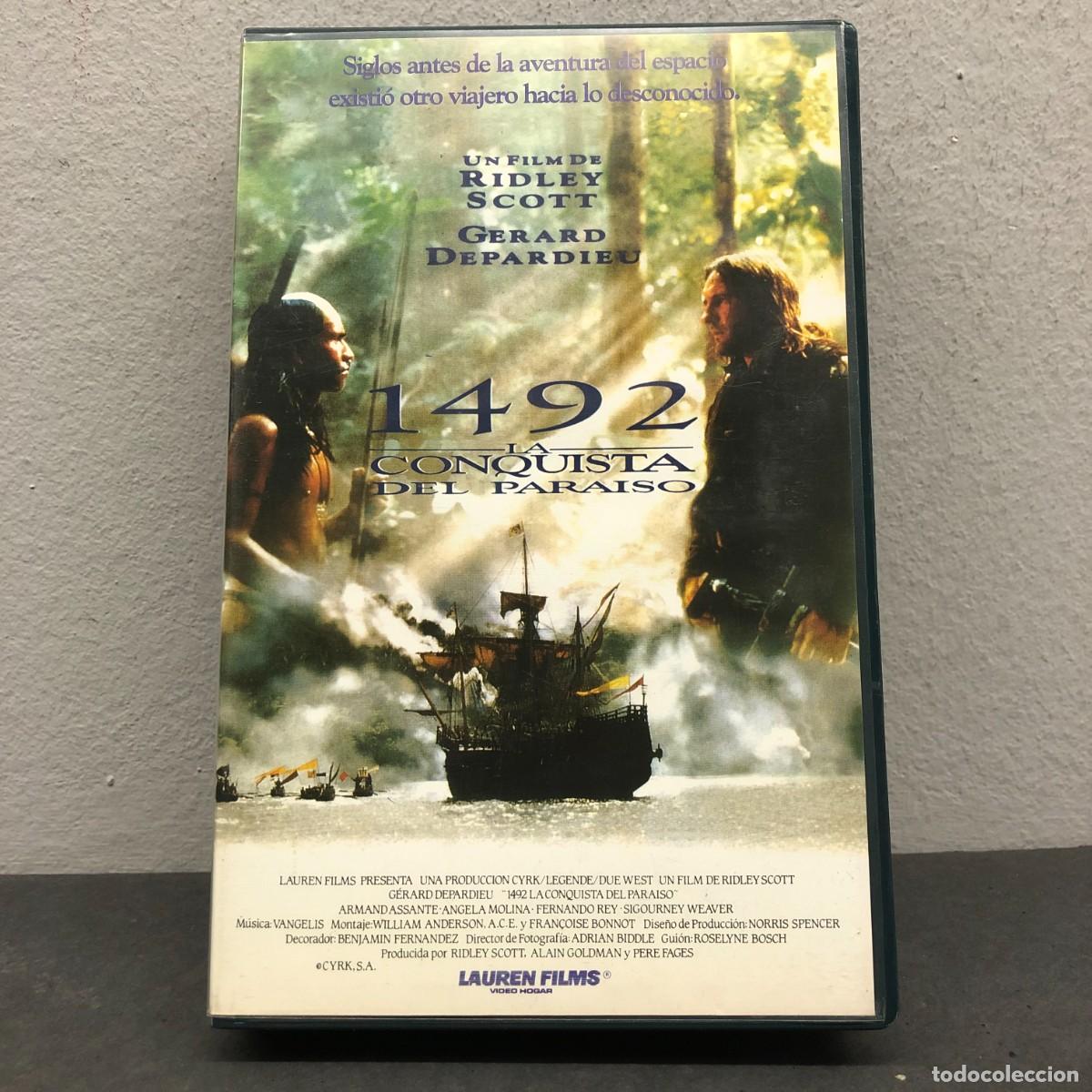 Cine: 1492 - LA CONQUISTA DEL PARAISO - RIDLEY SCOTT - GERARD DEPARDIEU - LAUREN FILMS - VHS / 589