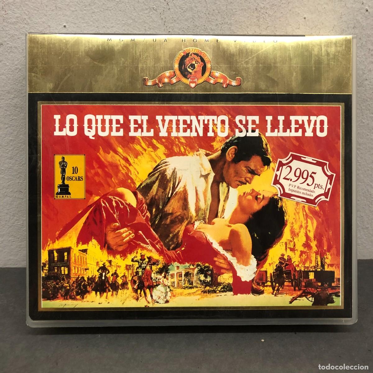 Cinema: LO QUE EL VIENTO SE LLEVO - 2 VHS'S - MGM UA HOME VIDEO - 10 OSCARS - EDICI&Oacute;N LUJO - VHS / 600