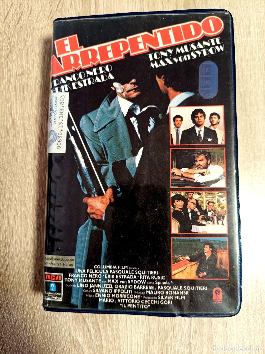Cine: VHS - EL ARREPENTIDO - Franco Nero, Tony Musante, Pasquale Squitieri - MAFIA, CRIMEN