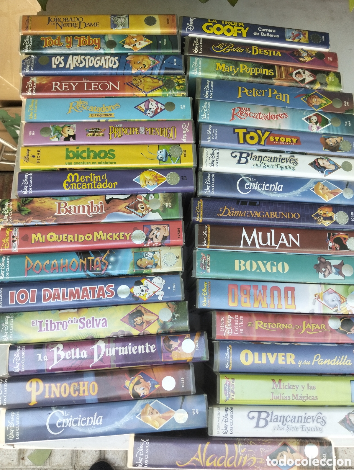 Cine: lote de 33 pel&iacute;culas VHS Walt Disney originales