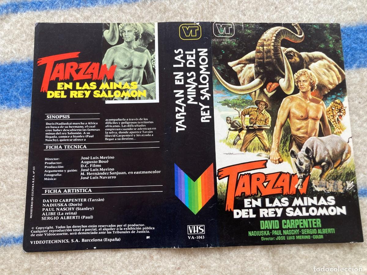 Cine: Car&aacute;tula video original TARZAN EN LAS MINAS DEL REY SALOMON