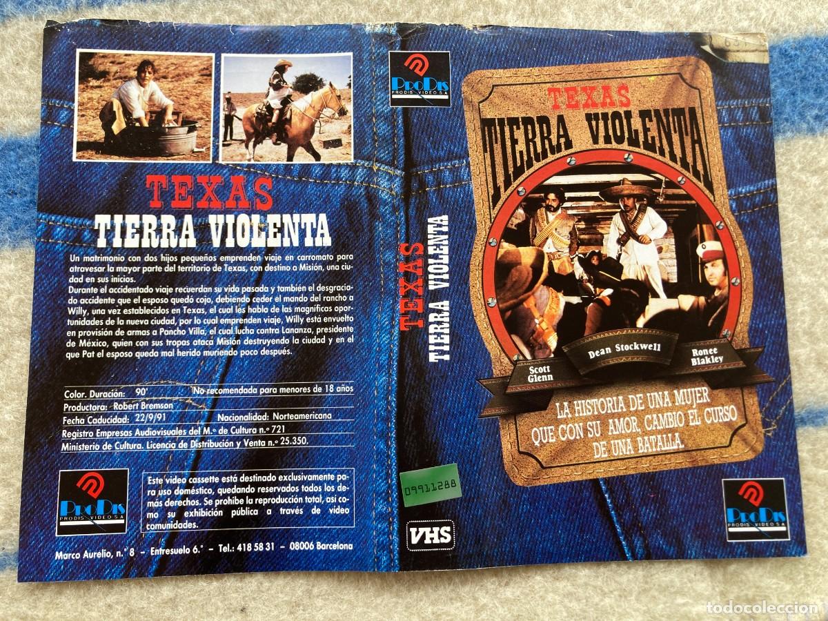 Cine: Car&aacute;tula video original TEXAS TIERRA VIOLENTA
