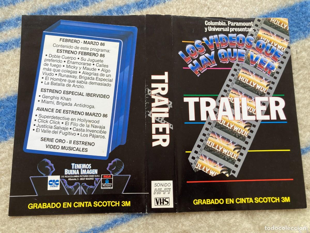 Cine: Car&aacute;tula video original TRAILER CIC RCA FEBRERO MARZO 1986
