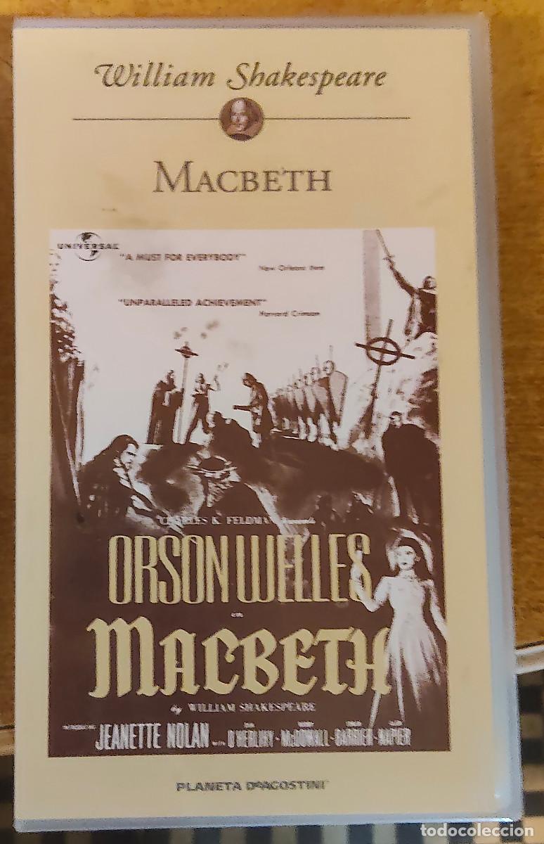 Cine: Pel&iacute;cula VHS: Macbeth de William Shakespeare, dirigida por Orson Welles, 1948, Muy Raro
