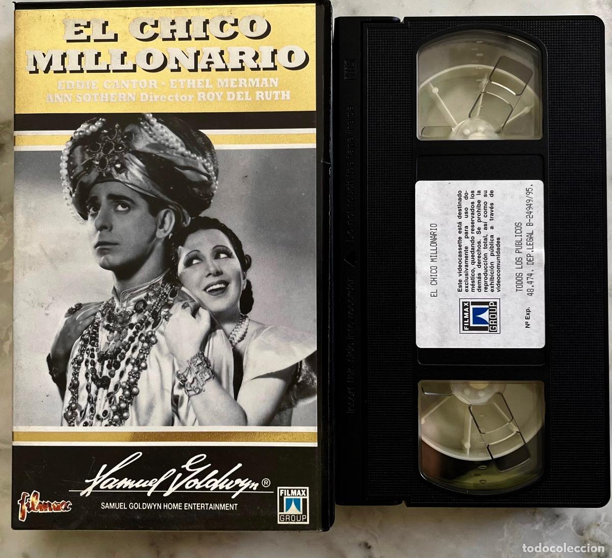 Cine: EL CHICO CANTOR. EDDIE CANTOR. ETHEL MERMAN. ROY DEL RUTH. VHS CON LIBRETO