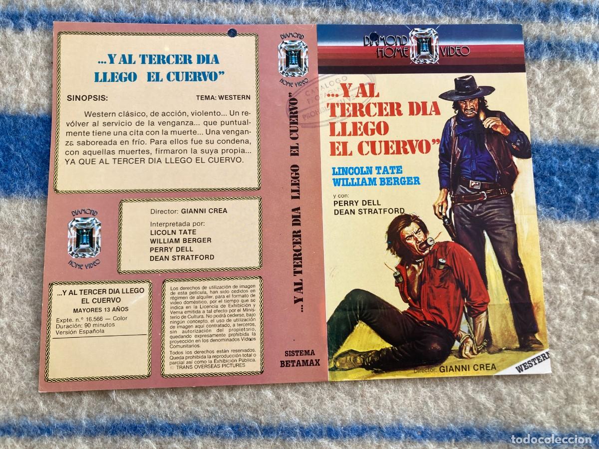 Cine: Car&aacute;tula video original Y AL TERCER DIA LLEGO EL CUERVO
