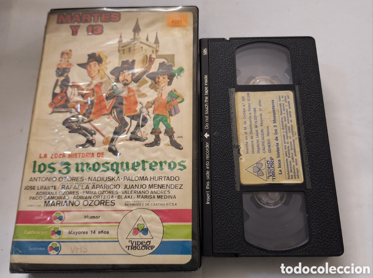 Cine: La Loca Historia de los tres Mosqueteros VHS Martes y 13