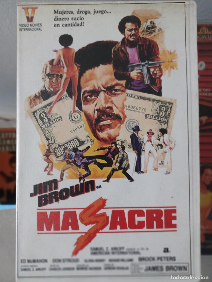 Cine: MASACRE JIM BROWN RARO VHS BLAXPLOITATION