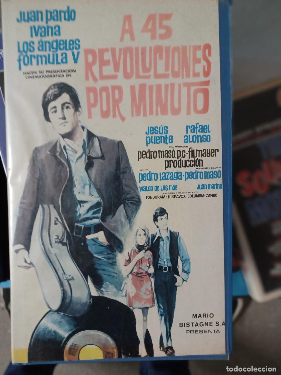 Cine: 45 REVOLUCIONES POR SEGUNDO JUAN PARDO LOS ANGELES FORMULA V RARO VHS