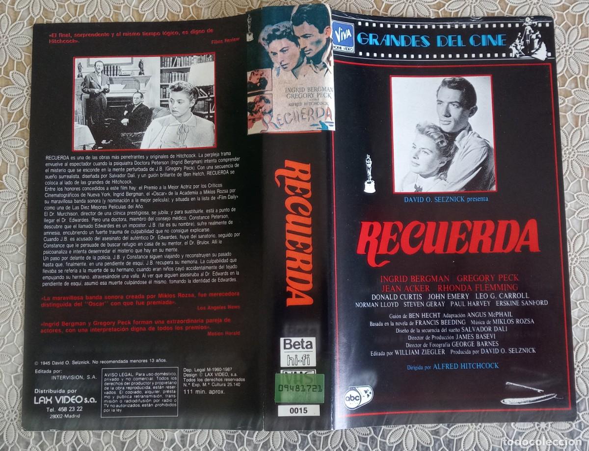 Cine: car&aacute;tula pel&iacute;cula Spellbound Recuerda Alfred hitchcock Dise&ntilde;o secuencia del sue&ntilde;o de Salvador Dal&iacute;