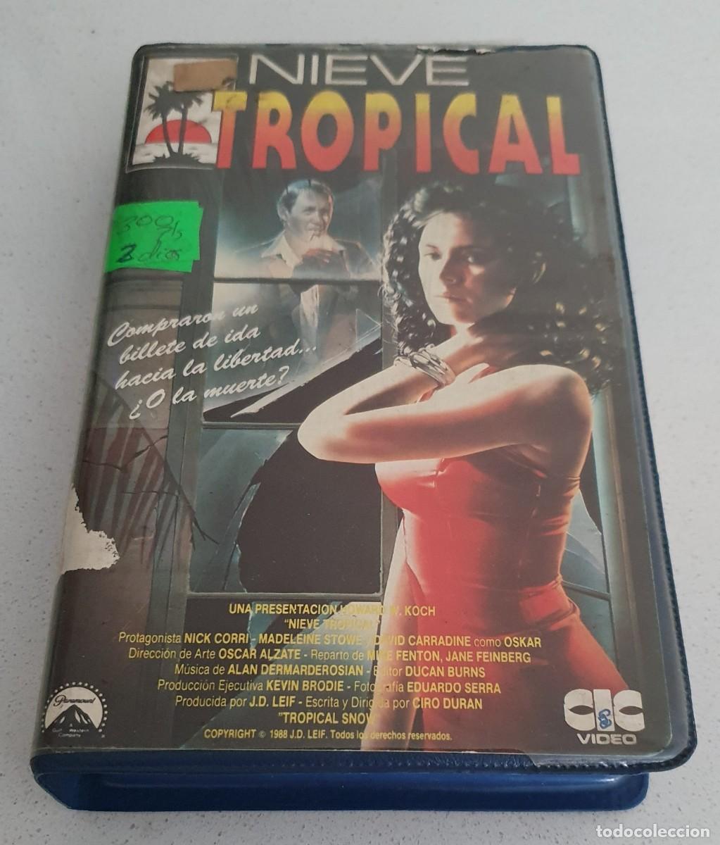 Cine: Pel&iacute;cula Vhs Nieve Tropical. Madeleine Stowe, David Carradine. CIC Video 1988 videoclub alquiler.