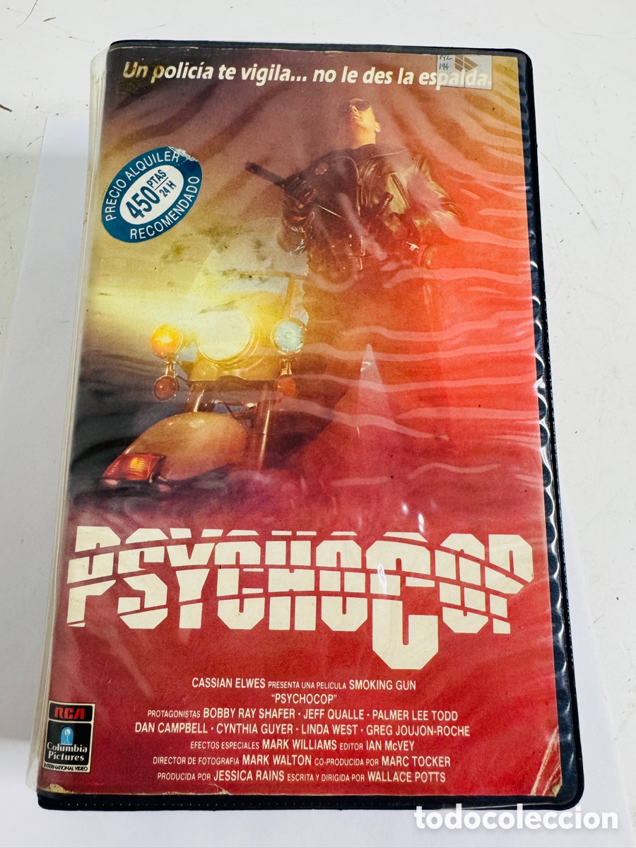 Cine: VHS original de la pel&iacute;cula de terror de culto &rdquo;Psychocop&rdquo; (1989)