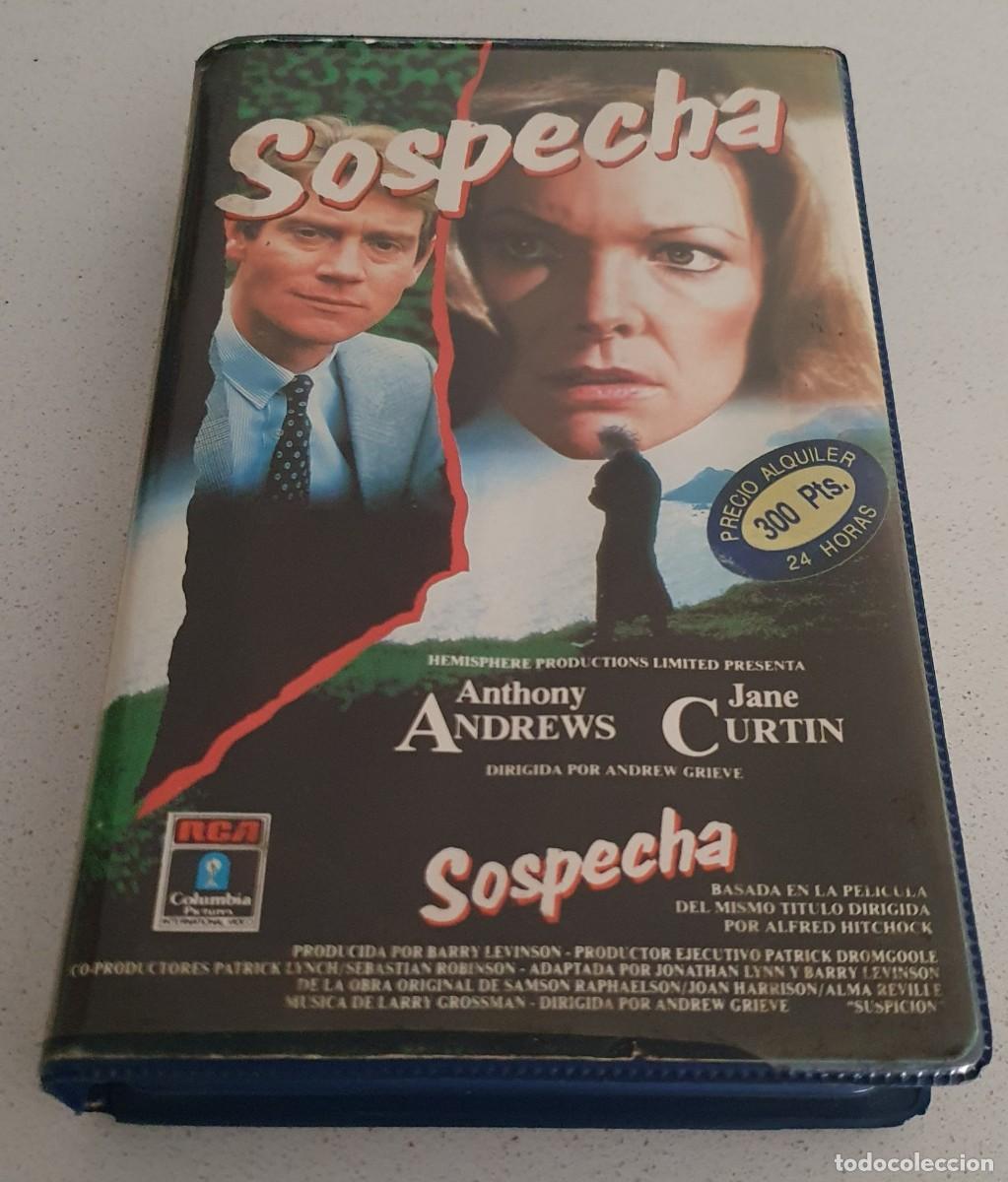 Cine: Pel&iacute;cula Vhs Sospecha. Anthony Andrews, Jane Curtin. RCA Columbia 1988 videoclub alquiler.