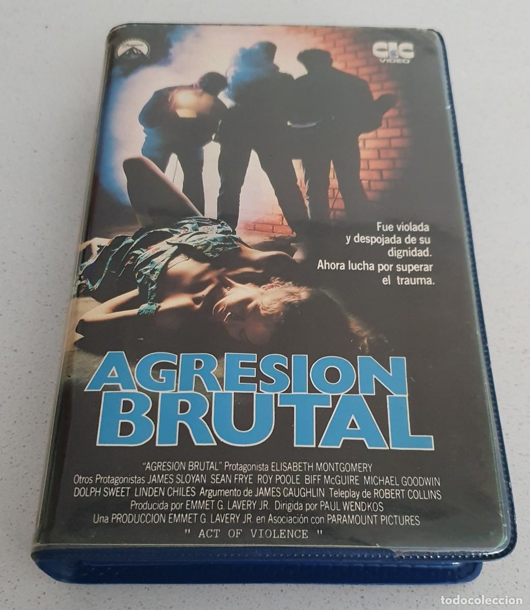 Cine: Pel&iacute;cula VHS Agresi&oacute;n Brutal. Editada por CIC en 1988 videoclub alquiler.