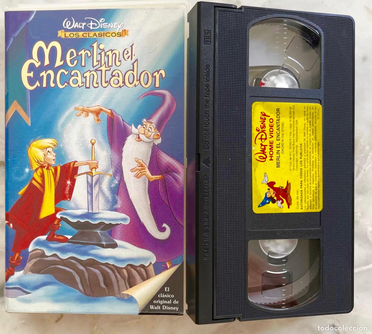Cine: MERLIN EL ENCANTADOR. WALT DISNEY LOS CLASICOS. VHS