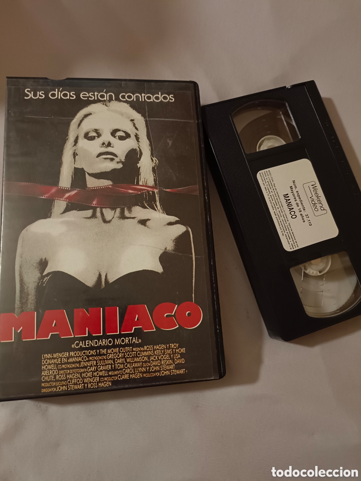 Cine: MANIACO calendario mortal VIDEO VHS 1990