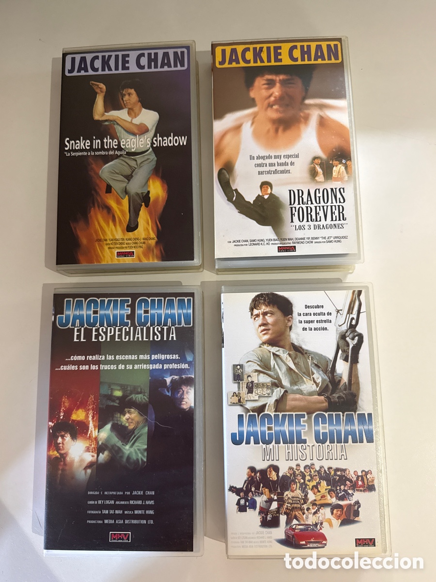 Cine: Lote de 4 VHS de Jackie Chan