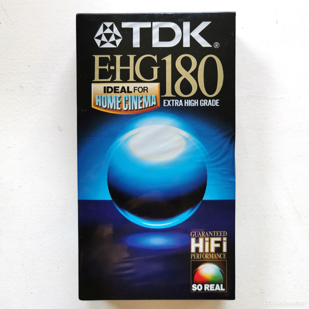 Cine: Cinta VHS Virgen Precintada TDK E-HG 180 Extra High Grade (NUEVA)