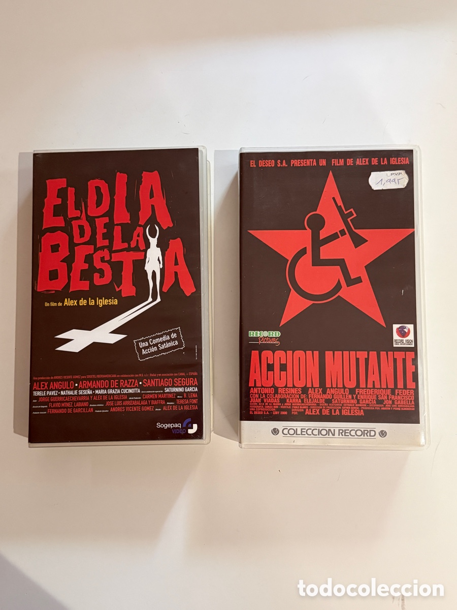 Cine: Pack VHS Colecci&oacute;n &Aacute;lex de la Iglesia: El D&iacute;a de la Bestia + Acci&oacute;n Mutante