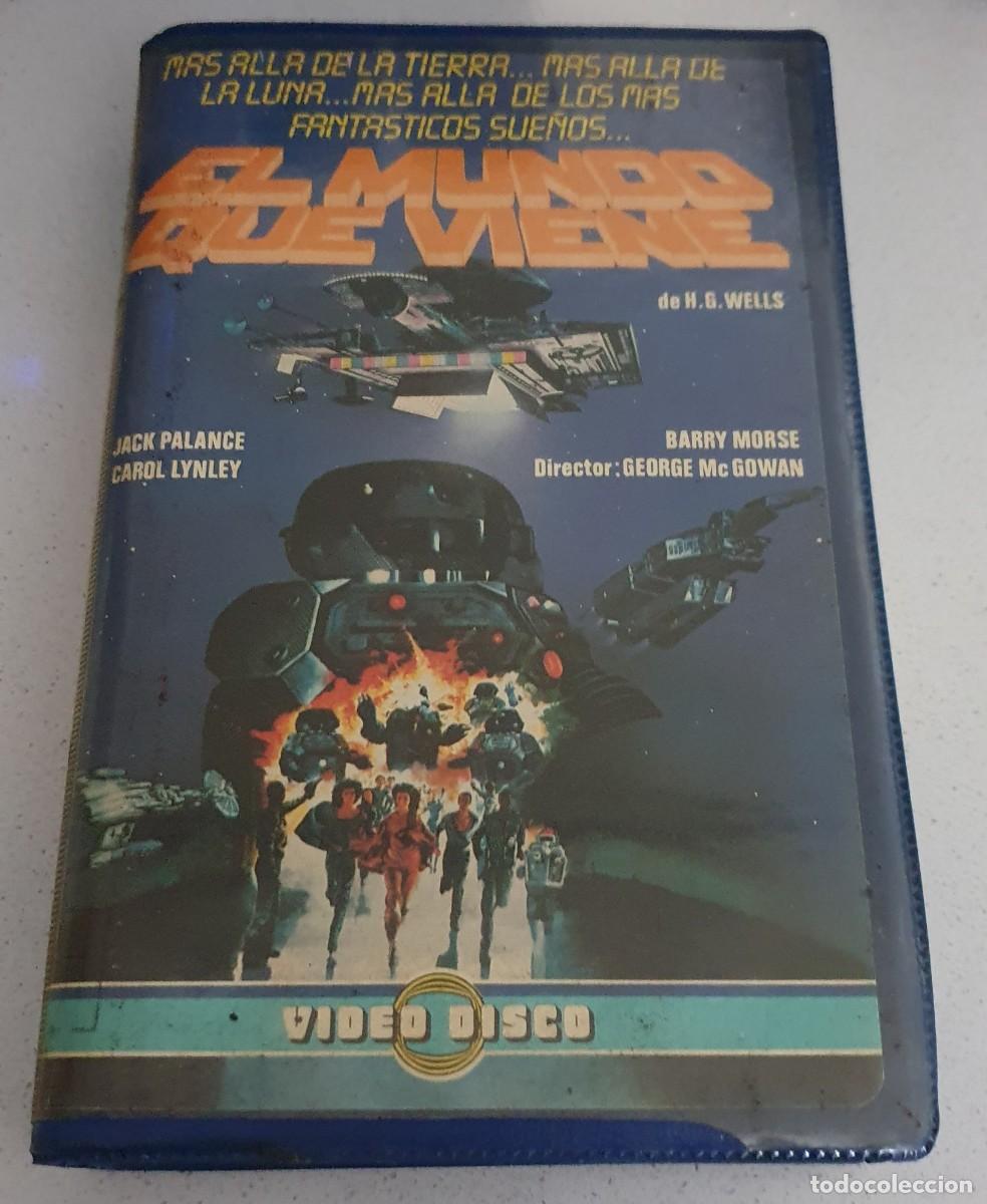 Cine: Pel&iacute;cula Vhs El Mundo que viene. Jack Palance, H. G. Wells. Video Disco en 1988 videoclub alquiler.