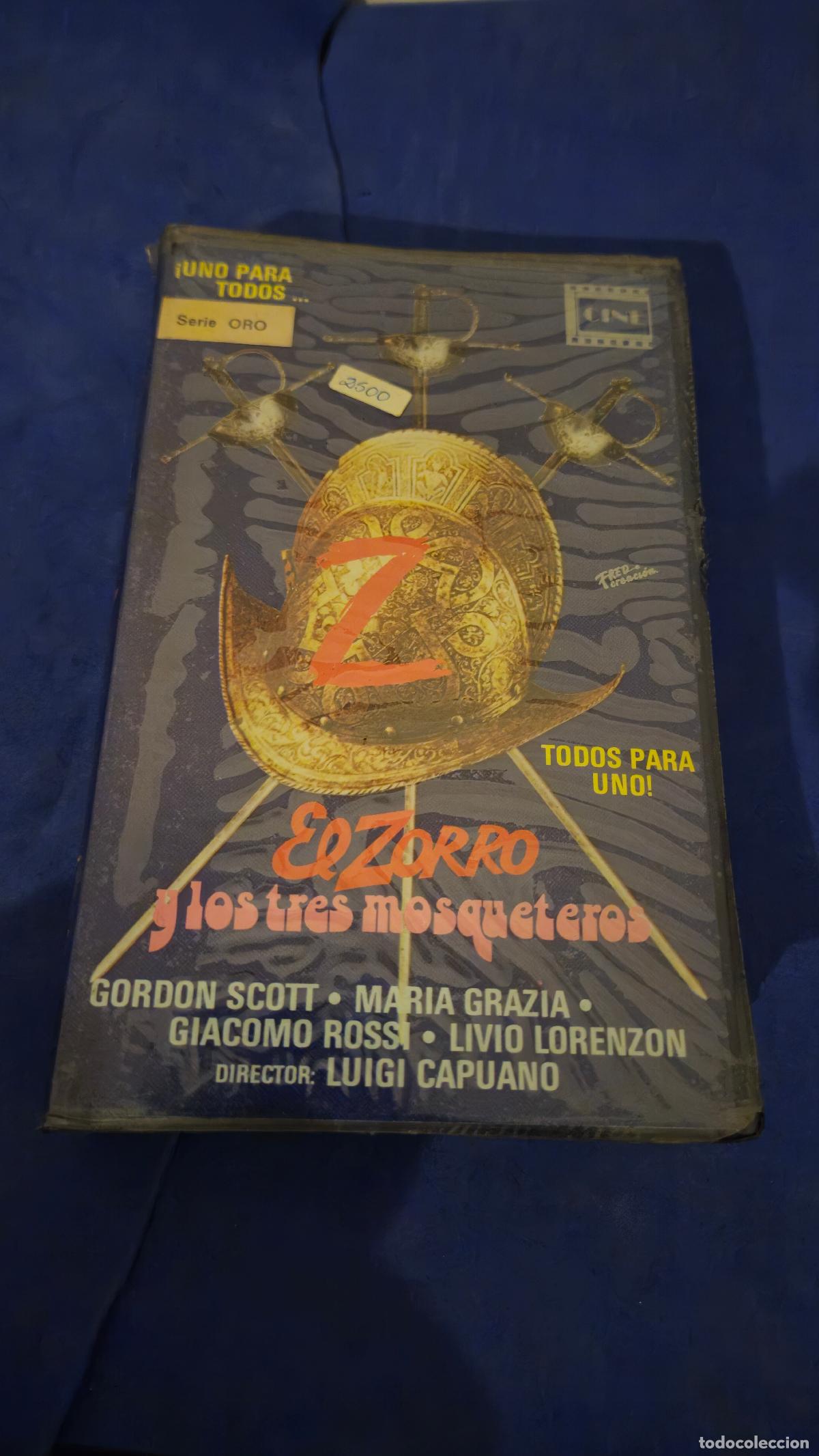 Cine: EL ZORRO Y LOS TRES MOSQUETEROS VHS (RT5 RT6)