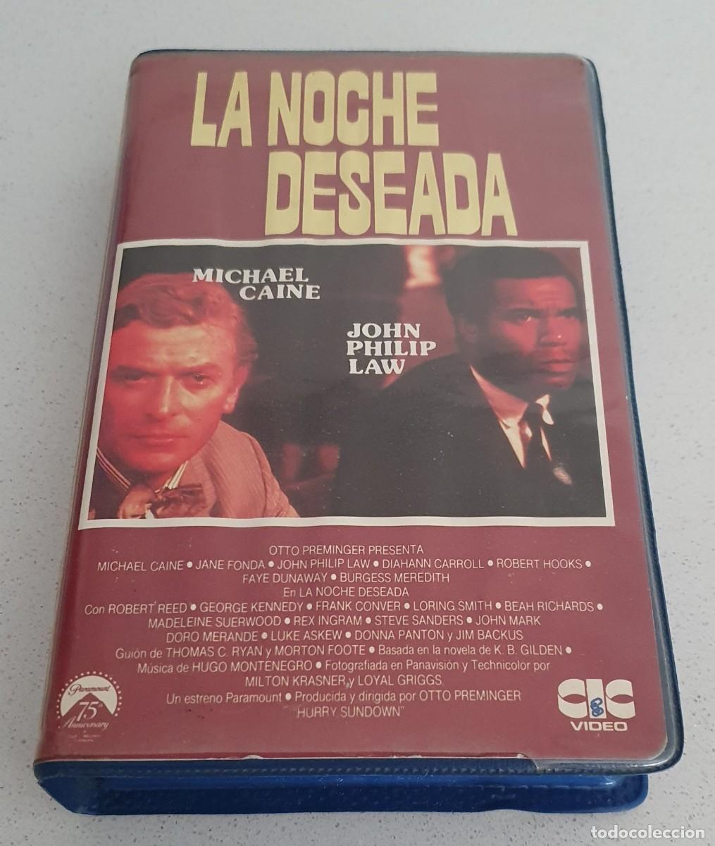 Cine: Pel&iacute;cula Vhs La Noche Deseada. Michael Caine, John Philip Law. CIC V&iacute;deo 1987 videoclub alquiler