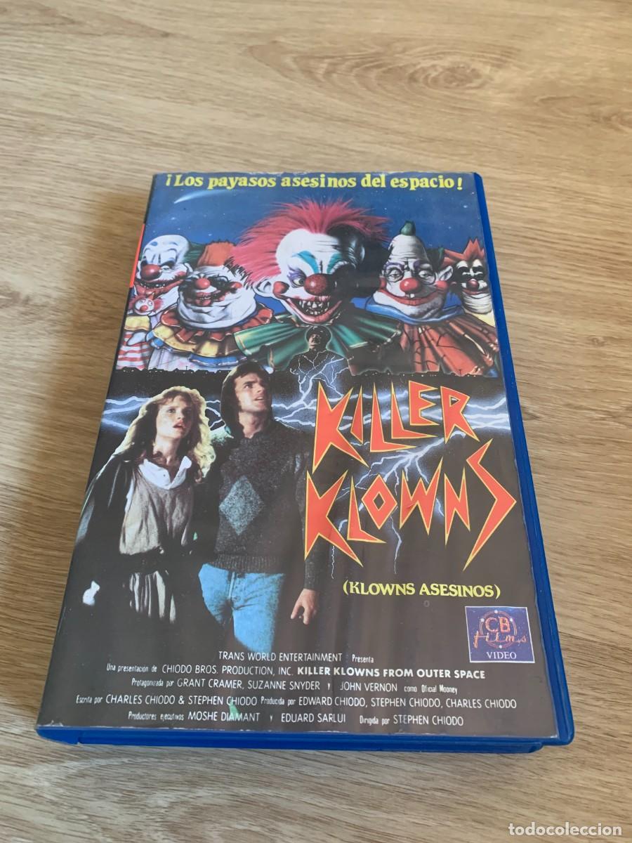Cine: VHS. KILLER KLOWNS-PAYASOS ASESINOS. ESTUCHE GRANDE. SE VE BIEN