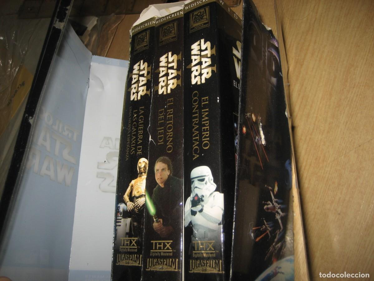 Cine: Trilogia Star Wars . la Guerra de las galaxias 3 cintas de V&iacute;deo de las peliculas Lucas film 2000