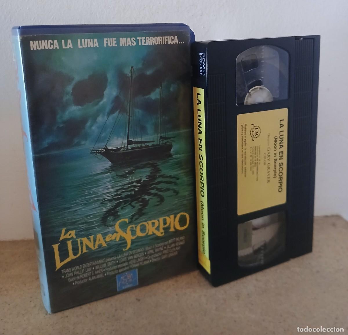 Cine: LA LUNA EN SCORPIO - VHS DE TERROR PARANORMAL DE 1987 CON BRITT EKLAND