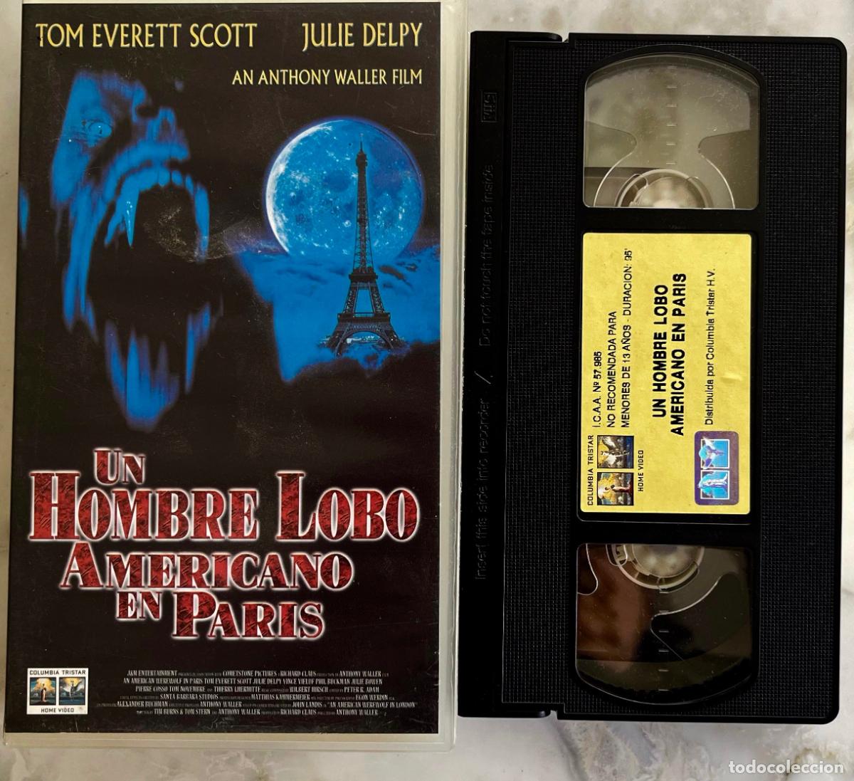 Cine: UN HOMBRE LOBO AMERICANO EN PARIS. TOM EVERETT SCOTT. JULIE DELPY. ANTHONY WALLER. VHS