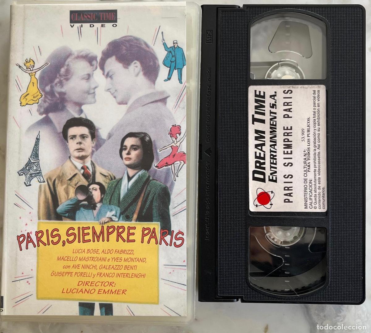 Cine: PARIS SIEMPRE PARIS. LUCIANO EMMER. LUCIA BOSE. MASTROIANI. YVES MONTAND. VHS