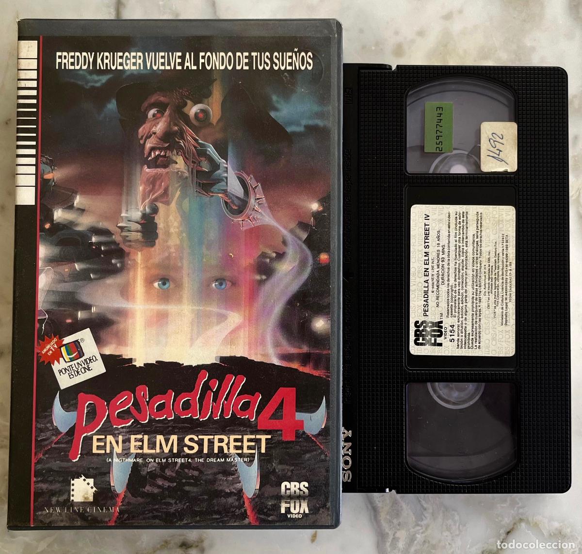 Cine: PESADILLA EN ELM STREET 4.FREDDY KRUEGER. RENNY HARLIN. VHS RARA EDICION EN CAJA GRANDE