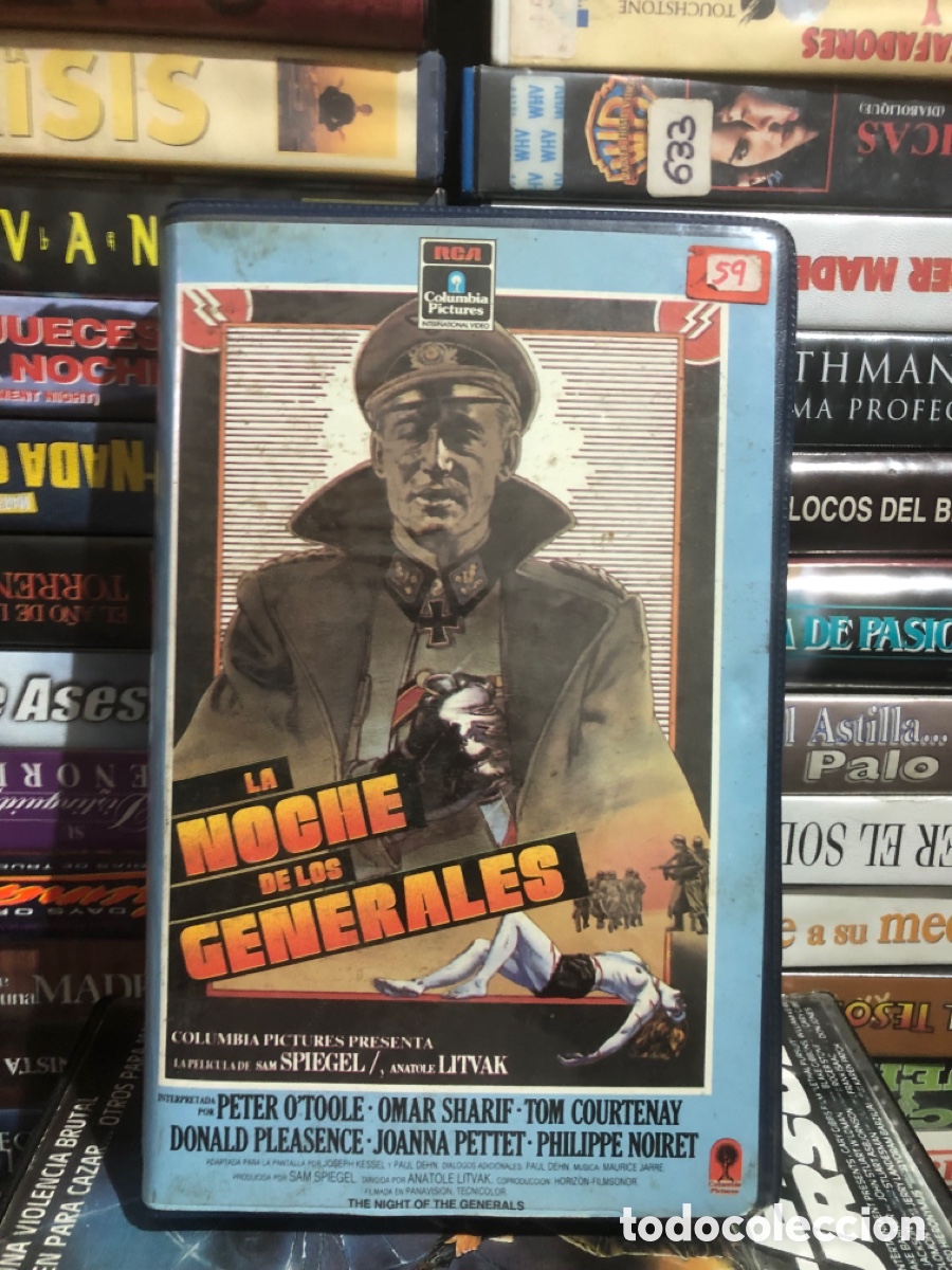 Cine: VHS V&Iacute;DEO CLUB LA NOCHE DE LOS GENERALES
