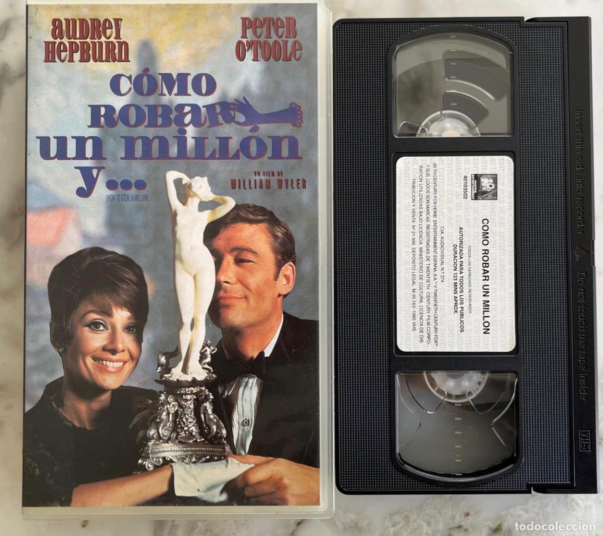 Cine: COMO ROBAR UN MILLON. AUDREY HEPBURN. PETER O&acute;TOOLE. WILLIAM WYLLER. VHS