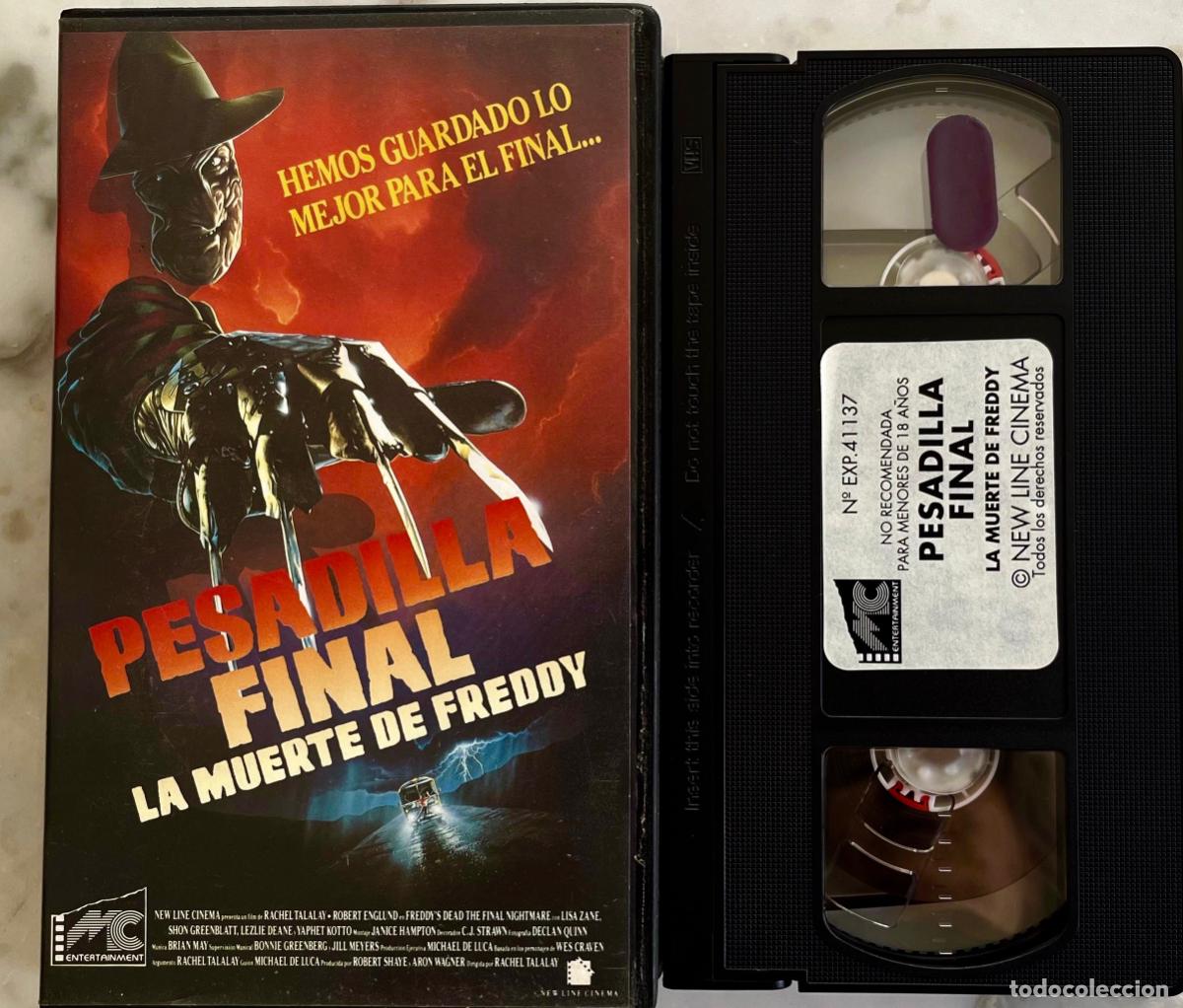 Cine: PESADILLA FINAL. LA MUERTE DE FREDDY. RACHEL TALALAY. BRYAN MAY.ROBERT ENGLUND. VHS ESPA&Ntilde;A