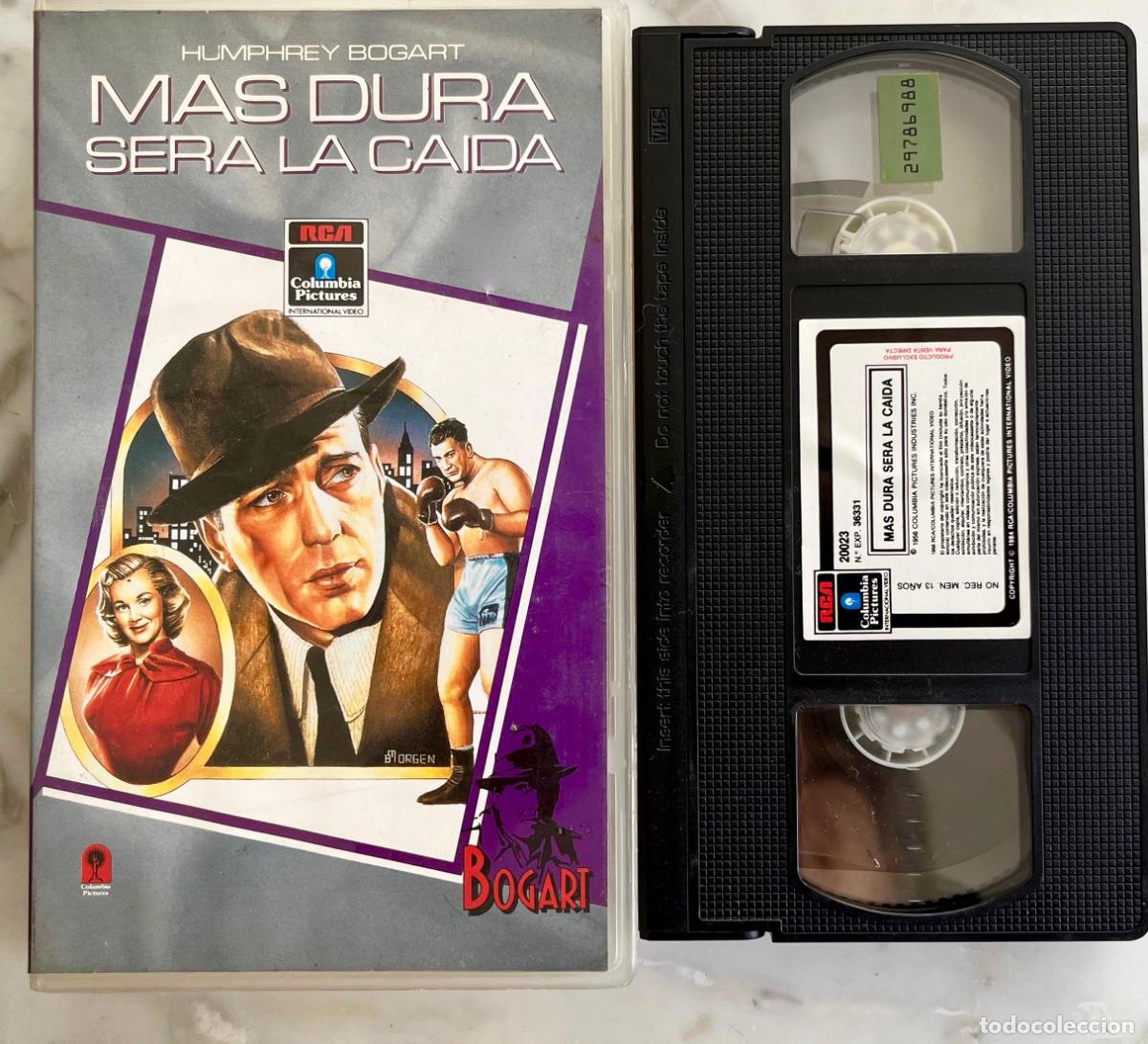 Cine: MAS DURA SERA LA CAIDA. THE HARDER THEY FALL. HUMPHREY BOGART. ROD STEIGER. VHS