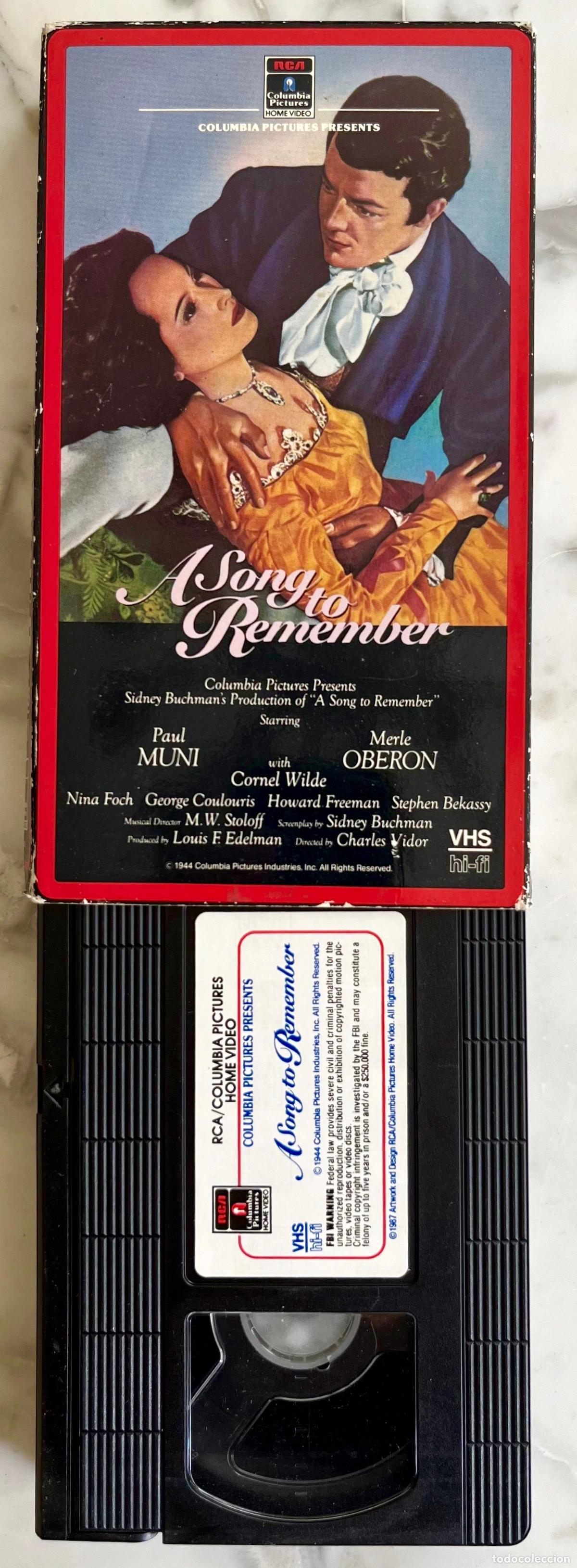 Cine: A SONG TO REMEMBER. PAUL MUNI. MERLE OBERON. CHARLES VIDOR. VHS MADE IN USA 1986
